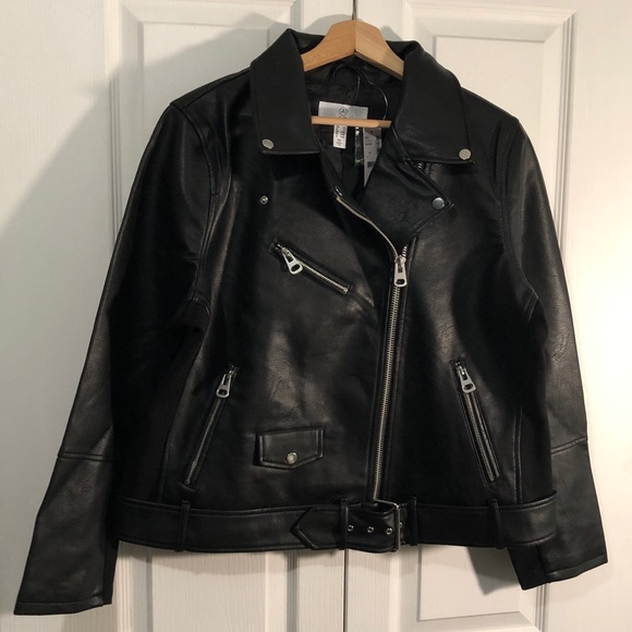Faux Leather Moto Jacket
